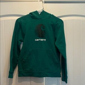 Boys Carhartt Green Hoodie with Logo